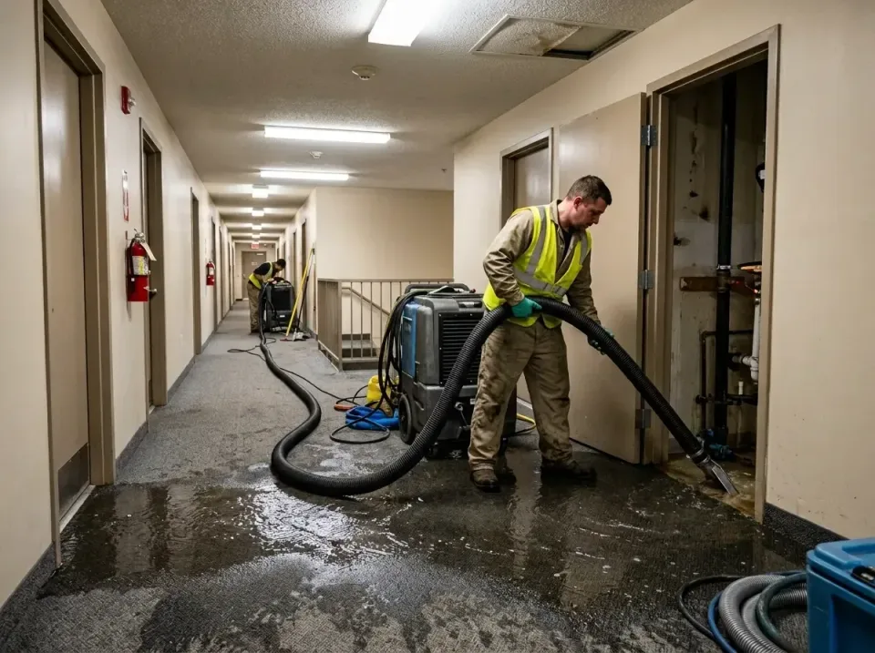 multi-unit-apartment-hallway-f-005 — frequently asked questions, Emergency Burst Pipe Water Extraction & Removal in Fussels…
